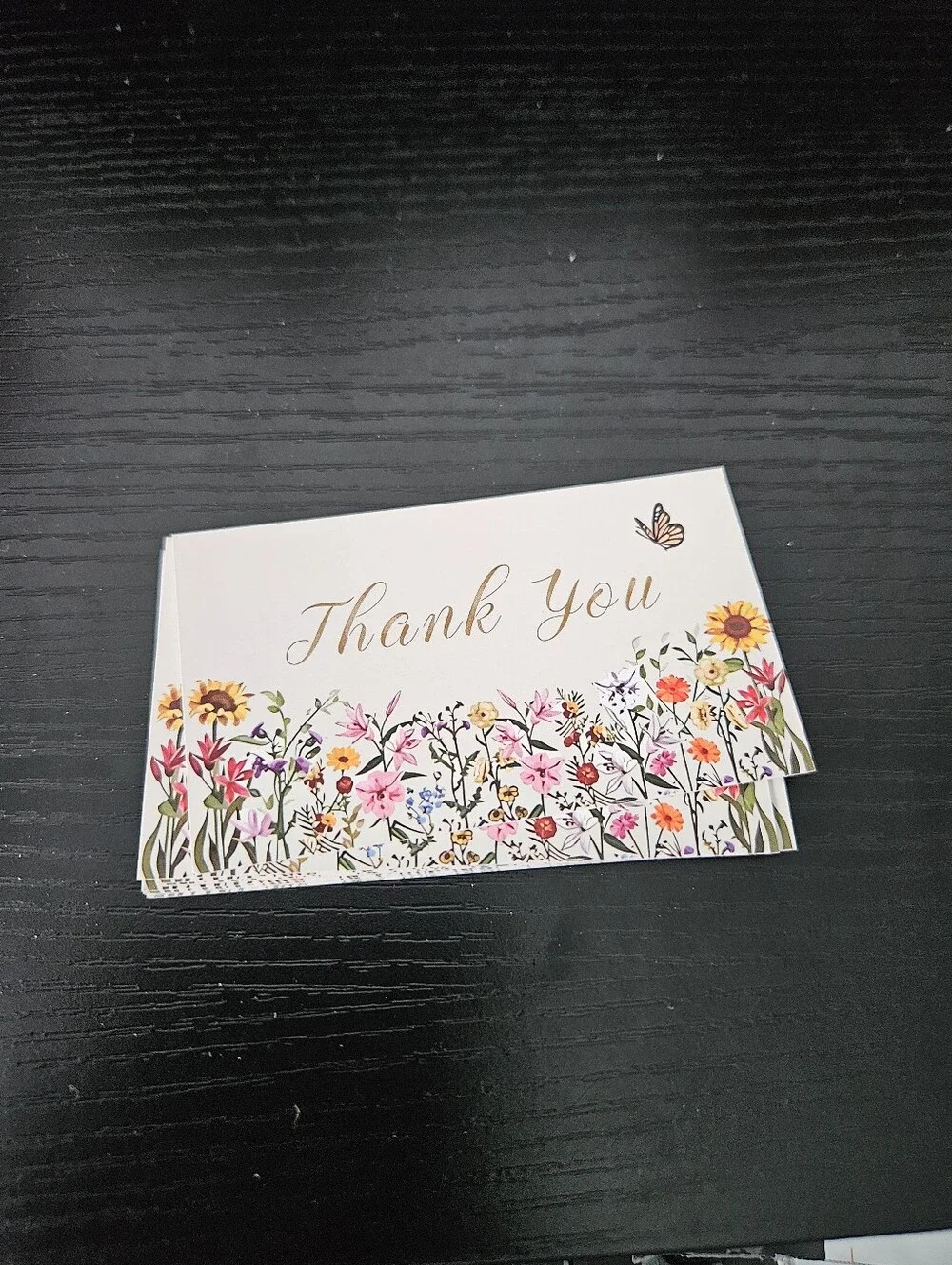 Floral 'Thank You' Note Cards - Pink & Multicolor